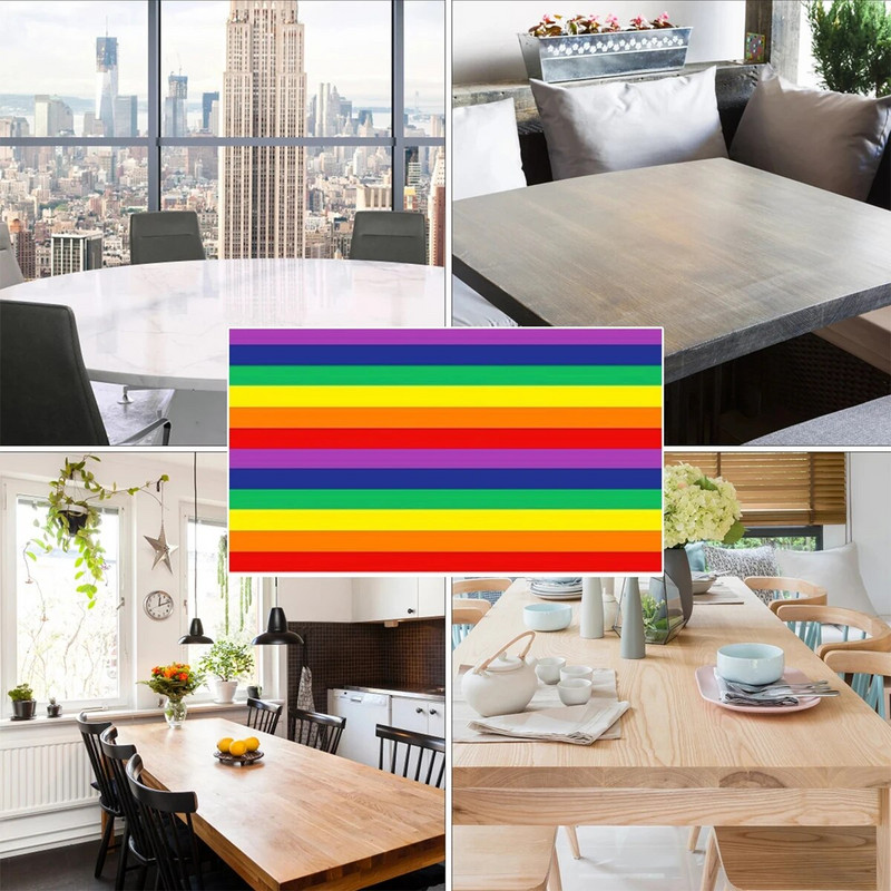 Rainbow navlaka za stol Rainbow pravokutni ukrasni Rainbow stolnjak Višekratna vodootporna navlaka za stol Praktična otporna na ulje