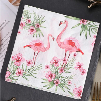20 τμχ χαρτοπετσέτα Flamingo Καλοκαιρινή τροπική διακόσμηση γάμου Μαντιλάκια Hawaii Bachelorette Διακόσμηση πάρτι