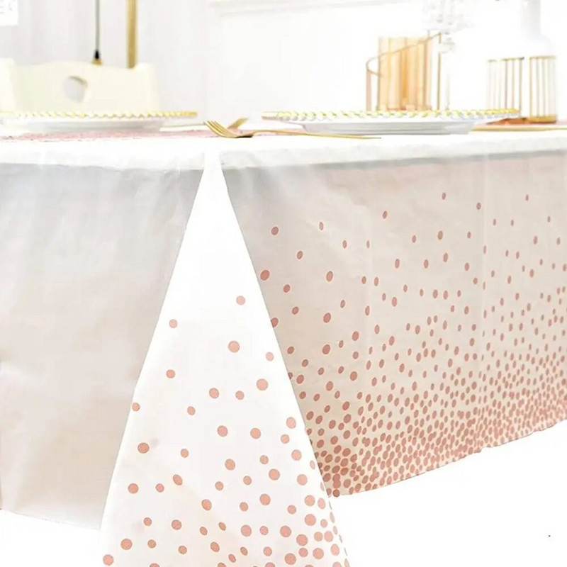 1 tk õlikindel veekindel laudlina ühekordselt kasutatavad täpimustriga laudlinad ristkülikukujulistele laudadele, piknikuriidest peotarbed