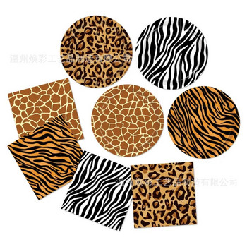 20 σεντόνια Ζούγκλα Safari Animal Print Χαρτοπετσέτες Γενέθλια Baby Shower Party Supplies Χαρτοπετσέτα Tiger Leopard Zebra Stripes
