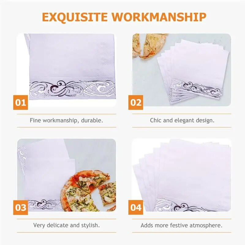 50 tk. Salvrätik Dekoratiivsed Salvrätikud Kangas Salvei Rohelised Peotarbed Kaunistused Festivali ühekordne paber