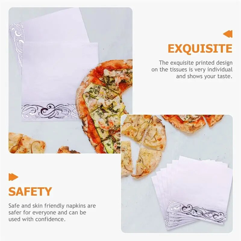 50 tk. Salvrätik Dekoratiivsed Salvrätikud Kangas Salvei Rohelised Peotarbed Kaunistused Festivali ühekordne paber