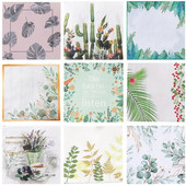 20 tk Pulma söögiriistad Salvrätikud Ühekordselt kasutatavad Pehme kandiline Paber Taimelehed Trükitud Tissue Festival Peoplatsipott Dekoratsioon