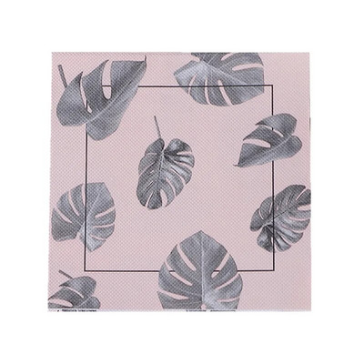 20 tk Pulma söögiriistad Salvrätikud Ühekordselt kasutatavad Pehme kandiline Paber Taimelehed Trükitud Tissue Festival Peoplatsipott Dekoratsioon