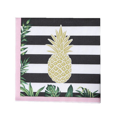 20 tk Pulma söögiriistad Salvrätikud Ühekordselt kasutatavad Pehme kandiline Paber Taimelehed Trükitud Tissue Festival Peoplatsipott Dekoratsioon