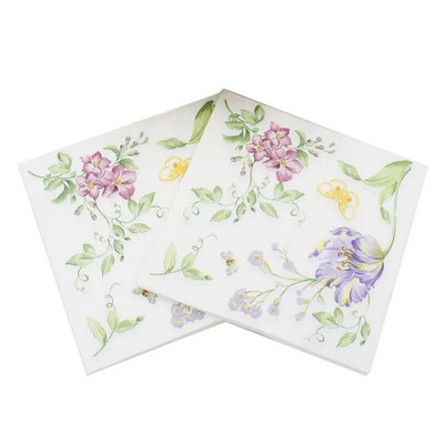 20 buc flori multi-stiluri Trandafir unicorn animale Servetele de hartie Servetele de hartie pentru cafenele si petreceri Hârtie de decorare pentru decoupage