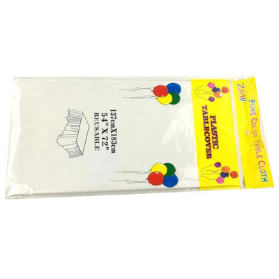 1tk Plastikust ühekordne peolaudlina ühevärviline ristkülikukujuline kirjutuslaudriie dekoor Pulmade jõulud Köögi lauakate 137x183cm