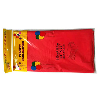 1tk Plastikust ühekordne peolaudlina ühevärviline ristkülikukujuline kirjutuslaudriie dekoor Pulmade jõulud Köögi lauakate 137x183cm