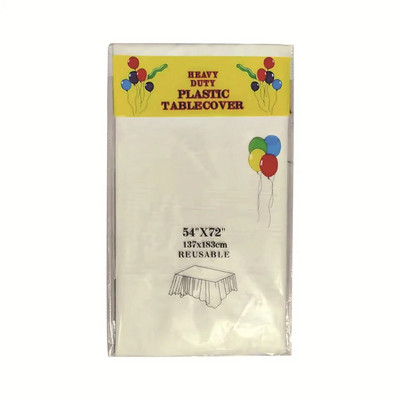 1tk Plastikust ühekordne peolaudlina ühevärviline ristkülikukujuline kirjutuslaudriie dekoor Pulmade jõulud Köögi lauakate 137x183cm