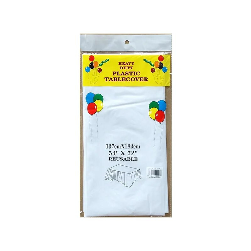 1tk Plastikust ühekordne peolaudlina ühevärviline ristkülikukujuline kirjutuslaudriie dekoor Pulmade jõulud Köögi lauakate 137x183cm