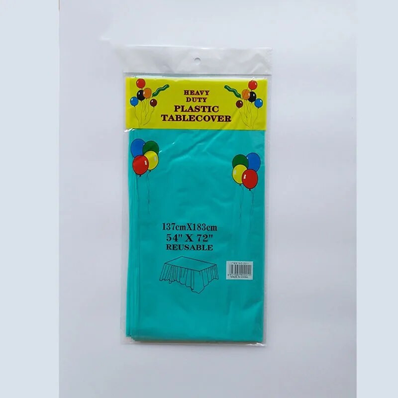 1tk Plastikust ühekordne peolaudlina ühevärviline ristkülikukujuline kirjutuslaudriie dekoor Pulmade jõulud Köögi lauakate 137x183cm