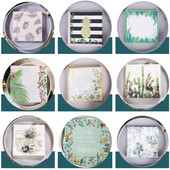 20 τμχ/συσκευασία Φύλλα φυτών εμπριμέ χαρτοπετσέτες μιας χρήσης Τετράγωνο χαρτί χαρτομάντιλο Διακόσμηση σουπλά στο σπίτι γάμου