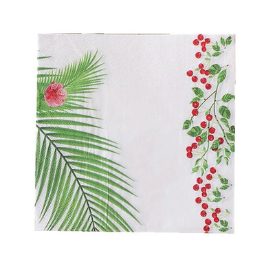 20 τμχ/συσκευασία Φύλλα φυτών εμπριμέ χαρτοπετσέτες μιας χρήσης Τετράγωνο χαρτί χαρτομάντιλο Διακόσμηση σουπλά στο σπίτι γάμου