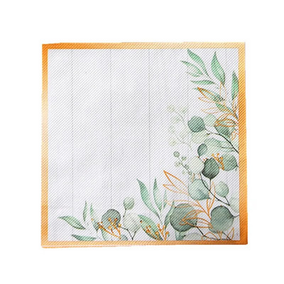 20 τμχ/συσκευασία Φύλλα φυτών εμπριμέ χαρτοπετσέτες μιας χρήσης Τετράγωνο χαρτί χαρτομάντιλο Διακόσμηση σουπλά στο σπίτι γάμου