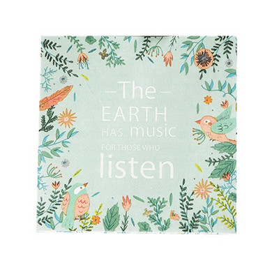 20 τμχ/συσκευασία Φύλλα φυτών εμπριμέ χαρτοπετσέτες μιας χρήσης Τετράγωνο χαρτί χαρτομάντιλο Διακόσμηση σουπλά στο σπίτι γάμου