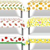 130*220cm Apelsinų/braškių/ananasų vienkartinė staltiesė arbūzas/citrina Stalo užtiesalas vaisiams Gimtadienio reikmenys