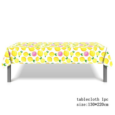 130*220cm Apelsinų/braškių/ananasų vienkartinė staltiesė arbūzas/citrina Stalo užtiesalas vaisiams Gimtadienio reikmenys