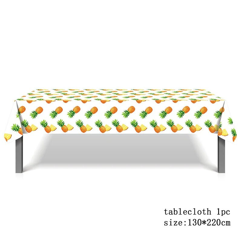 130*220cm Apelsinų/braškių/ananasų vienkartinė staltiesė arbūzas/citrina Stalo užtiesalas vaisiams Gimtadienio reikmenys