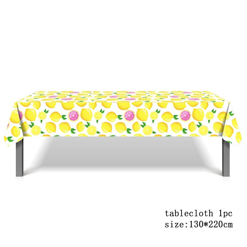 130*220cm Apelsinų/braškių/ananasų vienkartinė staltiesė arbūzas/citrina Stalo užtiesalas vaisiams Gimtadienio reikmenys