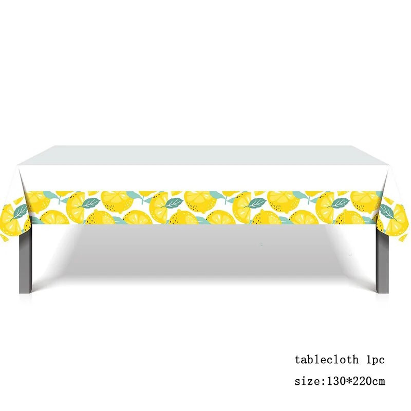 130*220cm Apelsinų/braškių/ananasų vienkartinė staltiesė arbūzas/citrina Stalo užtiesalas vaisiams Gimtadienio reikmenys