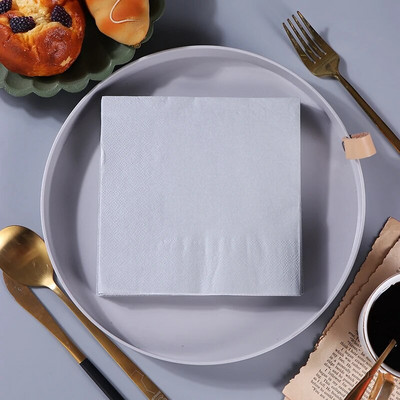 20 tk/pakk 2-kihilised toidukvaliteediga värvilised prinditud hotellirätikud/salvrätikud/näorätikud Puhtavärvilised salvrätikud Paberist padjakesed hulgimüük