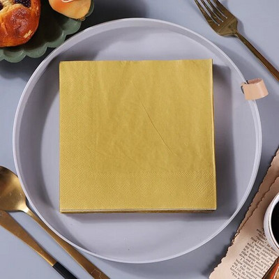 20 tk/pakk 2-kihilised toidukvaliteediga värvilised prinditud hotellirätikud/salvrätikud/näorätikud Puhtavärvilised salvrätikud Paberist padjakesed hulgimüük