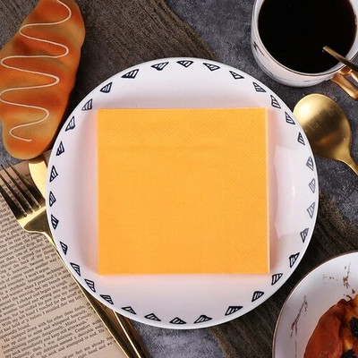 20 tk/pakk 2-kihilised toidukvaliteediga värvilised prinditud hotellirätikud/salvrätikud/näorätikud Puhtavärvilised salvrätikud Paberist padjakesed hulgimüük