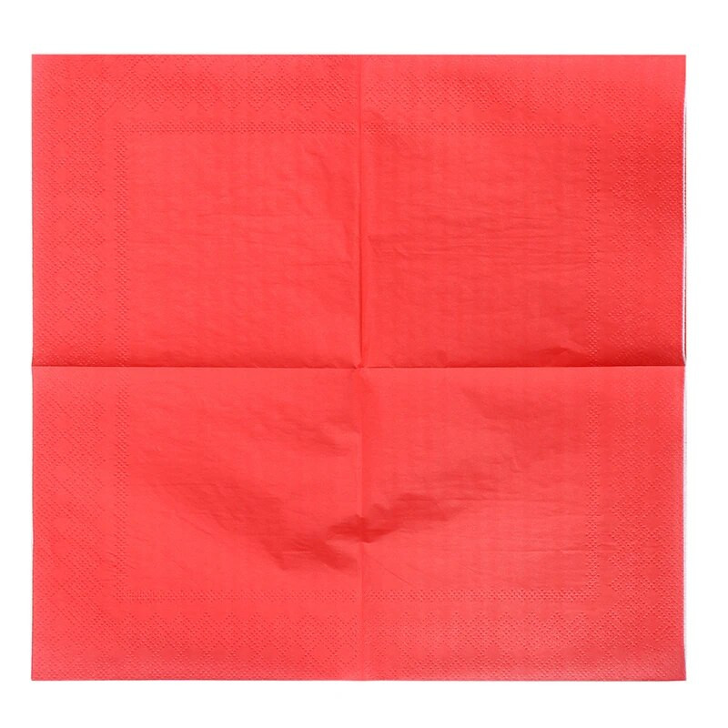 20 tk/pakk 2-kihilised toidukvaliteediga värvilised prinditud hotellirätikud/salvrätikud/näorätikud Puhtavärvilised salvrätikud Paberist padjakesed hulgimüük