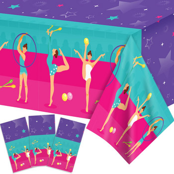 130*220 см Дамска покривка за еднократна употреба за художествена гимнастика Декор за рожден ден Къмпинг Подложка Покривало за маса Baby Shower Парти консумативи
