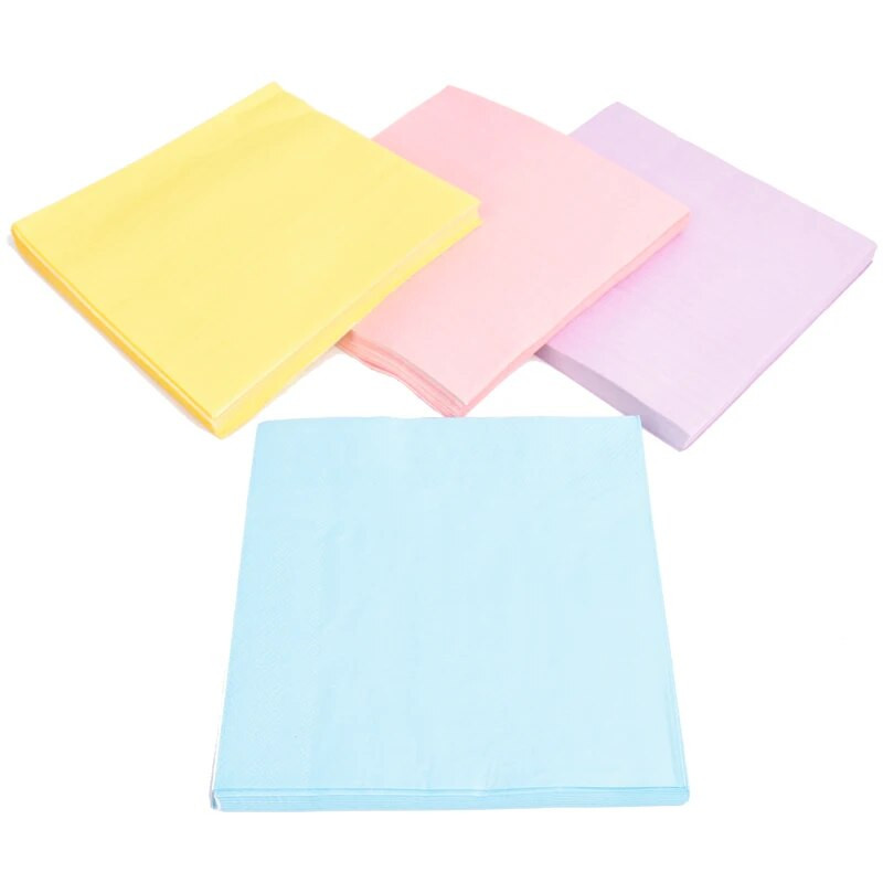 20 kom/lot Papirnate salvete pastelnih boja Ružičasto/plave Baby Shower Rainbow Unicorn Party Decorations Dječji rođendan Vjenčanje 33*33 cm