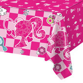 Rožinė teminė vakarėlio staltiesė Princesės vestuvių gimtadienio puošmena Vaikų mergaitėms Kūdikių dušo stalo dangtis 1-ojo gimtadienio reikmenys