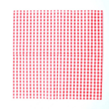 20 τεμ./Συσκευασία Παστραλικές κόκκινες και λευκές καρό χαρτοπετσέτες επιτραπέζιο σκεύος με δικτυωτό κόκκινο για διακόσμηση πάρτι γενεθλίων για μωρό στο σπίτι