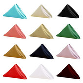 50cmx50cm kvadratinės satino stalo servetėlės Minkšta nosinaitė Romantiškos vestuvės banketų staltiesės vakarienės dekoravimo servetėlės pagal užsakymą