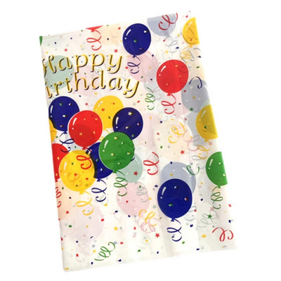 Sünnipäevapidu 137*274cm pikemad ühekordselt kasutatavad õhupalliga plastikust laudlina, ristkülikukujuline laudlina, vastupidavad luksuslikud lauakatted