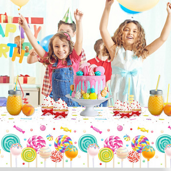 Τραπεζομάντιλο μίας χρήσης Γλυκόπτερο για πάρτι με κινούμενα σχέδια Κάλυμμα τραπεζιού γενεθλίων για κορίτσια με γλυκά καραμέλα Διακόσμηση για βρεφικό ντους για πάρτι για πάρτι για κάμπινγκ προμήθειες