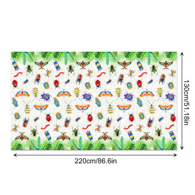 130*220cm Multikas Kevadine Putukate Dragonfly Party Ühekordsed lauakatted Baby Shower Sünnipäevapeo Matkamatt Laudlina Dekoratsioon