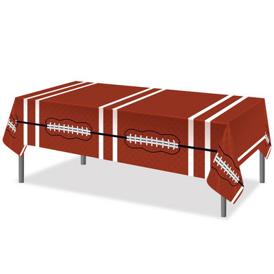 Ragbi spordipeo ühekordne PE laudlina Ameerika jalgpalli mäng Sünnipäeva matkamatt Lauakate Baby Shower Peokaunistus