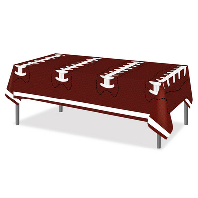 Ragbi spordipeo ühekordne PE laudlina Ameerika jalgpalli mäng Sünnipäeva matkamatt Lauakate Baby Shower Peokaunistus