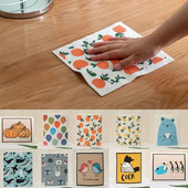 1 tk nõudepesulapp tselluloosist puhastuslapid märjad kuivad majapidamiskalts, trükitud imav nõudelapp korduvkasutatav köök