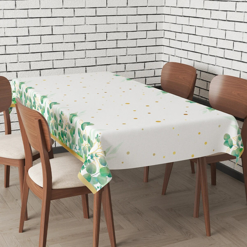 Salveirohelised lehed Ühekordsed laudlinad Lauakate koduks Džunglisafari sünnipäevapeokaunistuseks Baby Shower Pulmatarbed