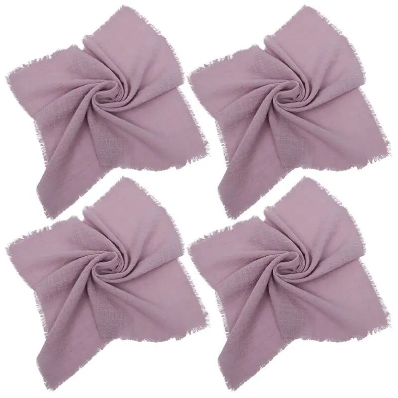 12db szalvéták, felvarrt koktélszalvéta bulikhoz esküvői terítő vászonszalvéták textil pamut vacsoraszalvéta konyhai szalvéták