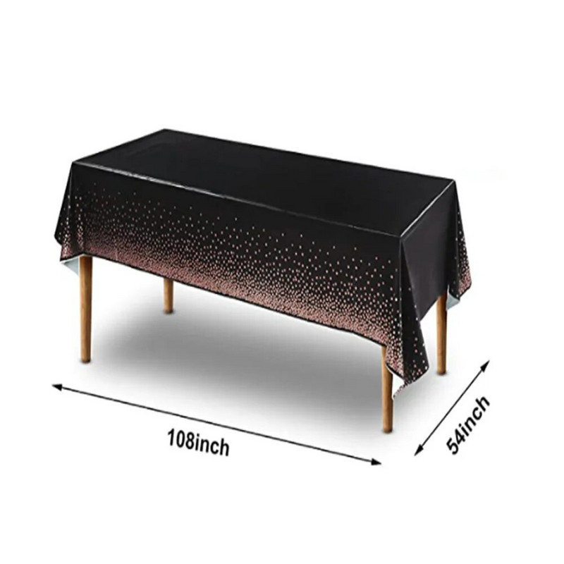 1 kom. Pravokutni stolnjak PE plastika Upotrijebite samo jednom Vodootporan Otporan na ulje za rođendansku zabavu Sredstva za čišćenje Uređenje blagovaonice