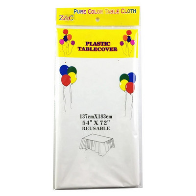 Πλαστικό τραπεζομάντιλο μιας χρήσης, Ορθογώνιο 6 x 4,5 πόδια, Καλύμματα τραπεζιών για πάρτι, φεστιβάλ, μπαρ, επέτειο