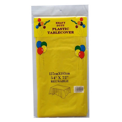 Πλαστικό τραπεζομάντιλο μιας χρήσης, Ορθογώνιο 6 x 4,5 πόδια, Καλύμματα τραπεζιών για πάρτι, φεστιβάλ, μπαρ, επέτειο