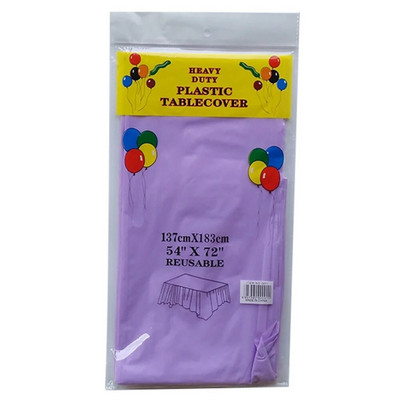 Πλαστικό τραπεζομάντιλο μιας χρήσης, Ορθογώνιο 6 x 4,5 πόδια, Καλύμματα τραπεζιών για πάρτι, φεστιβάλ, μπαρ, επέτειο