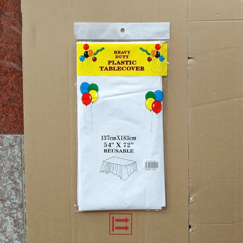 Πλαστικό τραπεζομάντιλο μιας χρήσης, Ορθογώνιο 6 x 4,5 πόδια, Καλύμματα τραπεζιών για πάρτι, φεστιβάλ, μπαρ, επέτειο