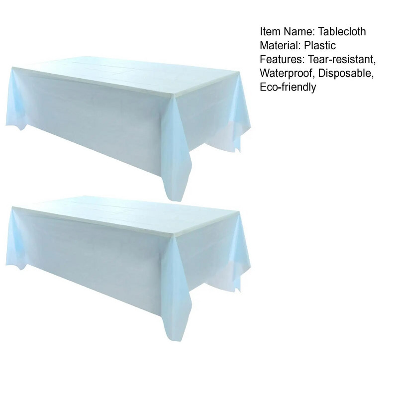 2 tk laudlina ühekordselt kasutatav veekindel ristkülik plastikkaitse, ühevärviline plekkidevastane lauajooksja kate peotarbed