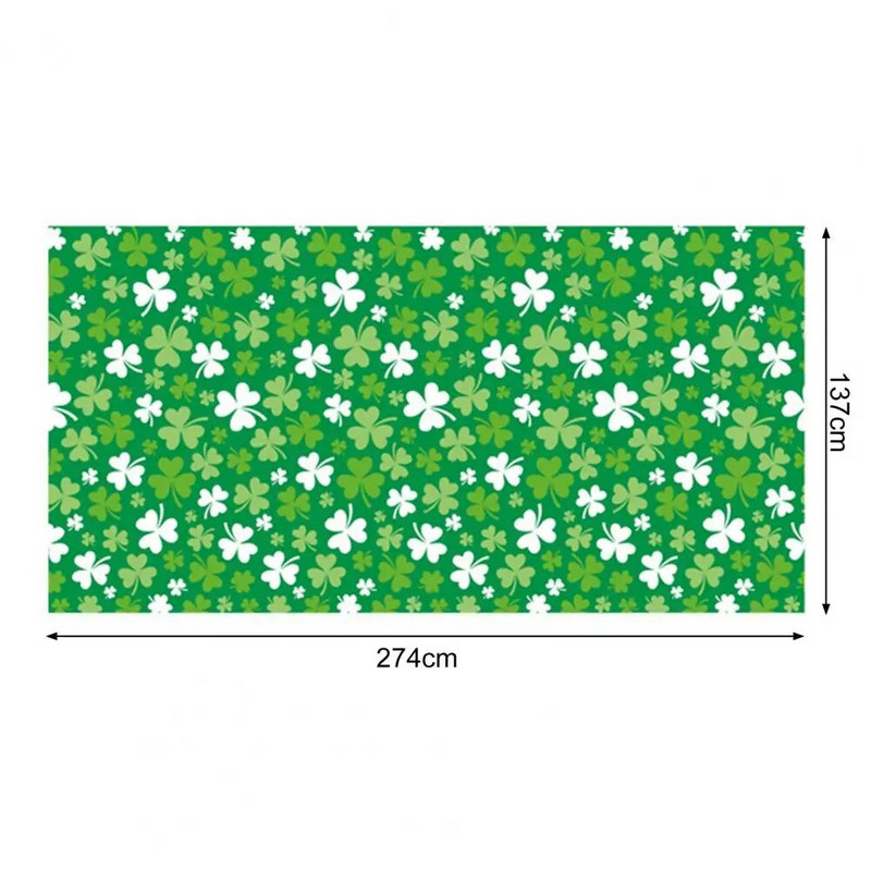 Shamrocki lauakate Veekindel plastikust laudlina Ristkülikukujuline söögilaudlina Püha Patricku päeva lauakaunistus Kodukaunistus