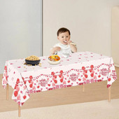 Sõbrapäeva laudlina südameõhupalliga kingimustriline ühekordselt kasutatav lauakate Mustuskindel laudlina romantiline sündmuse sisustus