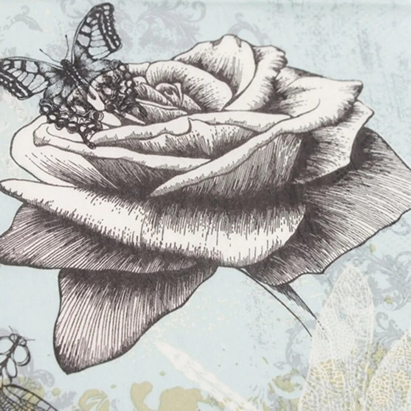 20 bucăți șervețele de hârtie de Crăciun prosop de mână batiste cină de unică folosință libelule decoupage